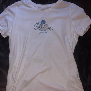 Life is Good white t-shirt